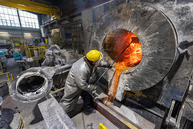 Foto: Aurubis: Metallguss